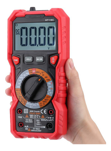 Multímetro Digital Portátil Ht118c Ac/dc Volt Amp Ohm