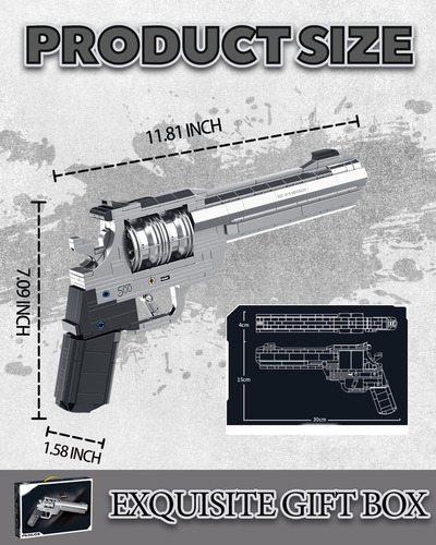 Juegos De Armas De Bloques De Construcción De Revólver 1:1 -
