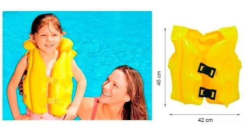 Chaleco Amarillo Inflable Niños Para Pileta - Jilong E.full