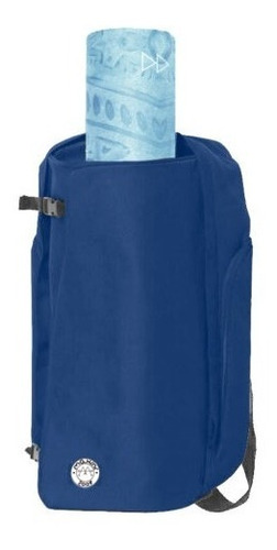 Mochila Porta Mat De Yoga Makini Azul