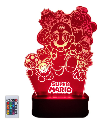 Lámpara De Acrílico Personalizada Anime Led Rgb Multicolor