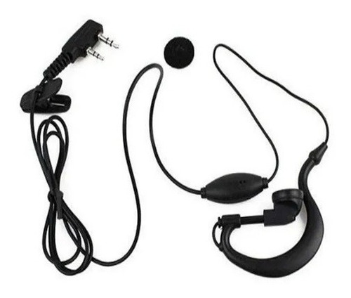 Kit 5 Fone De Ouvido De Radio Comunicador Baofeng 777s Uv5r Cor Preto