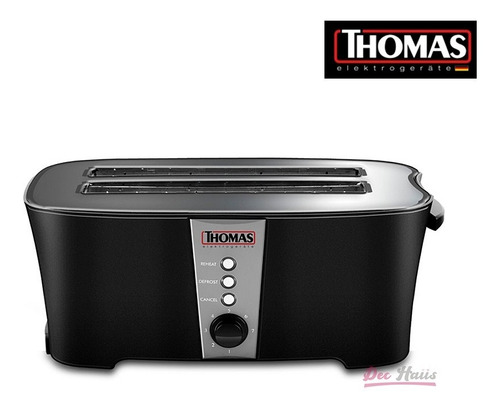 Tostador Thomas 1350w 4panes Tostar/recalentar/descong Th123