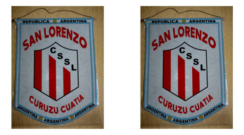 Banderin Mediano 27cm San Lorenzo Curuzu Cuatia