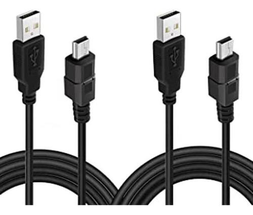 Paquete De 2 Cables De Carga Para Controlador Ps3 De 10