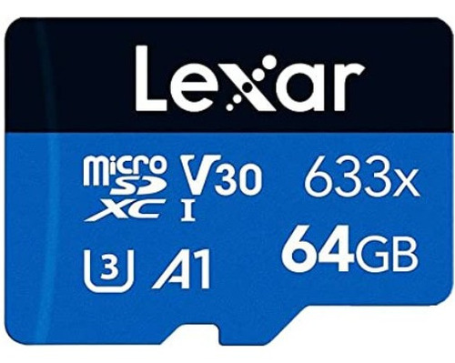 Memoria Lexar 64gb Micro Sdxc Uhs-i 4k 633x 100mb/s Y 45mb/s