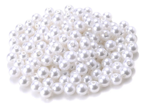 Cuentas De Perlas Plásticas 50g (blancas, Beige)