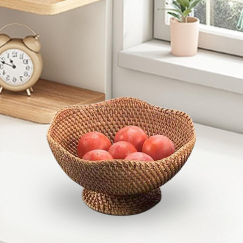 . Frutero De Ratán, Cesta Para Servir Aperitivos Y Medio