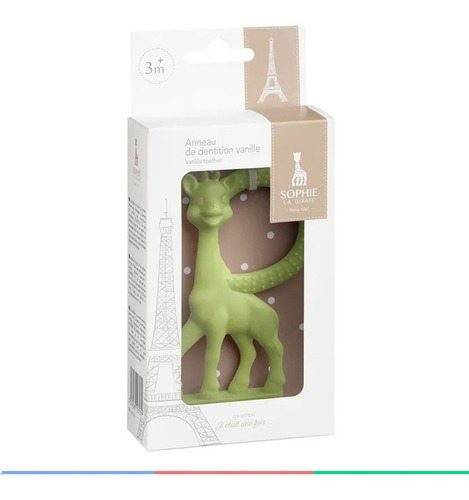 Mordillo Bebe Infantil Sophie La Girafe Color Verde gusto vainilla