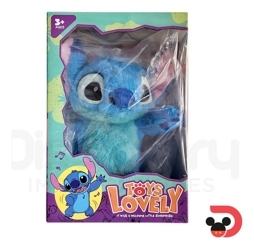 Muñeco Peluche Stich Con Movimiento Baila Camina 3 Sonidos Azul