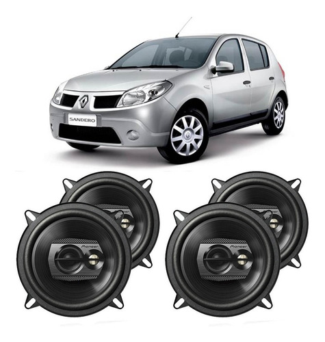 Falante Renault Sandero 2011 A 2014 200w Automotivo Kit