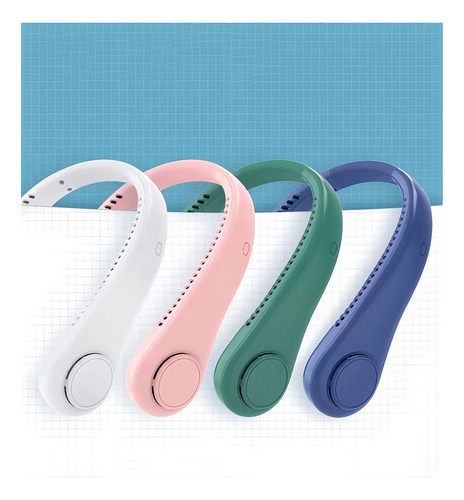 Ventilador Pescoço Suspenso Silencioso Portátil Sem Folhas Estrutura White1200mah