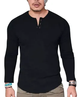 Playera Hombre Cuello Mao Casual Cómoda Manga Larga 3038 S