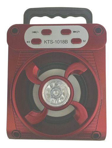 Caixa Som Bluetooth Radio Fm Portátil 5w Rms Celular Sd Usb Cor Vermelho