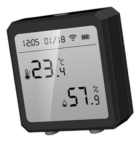 Higrómetro Termómetro Digital De De Oficina En Casa Negro