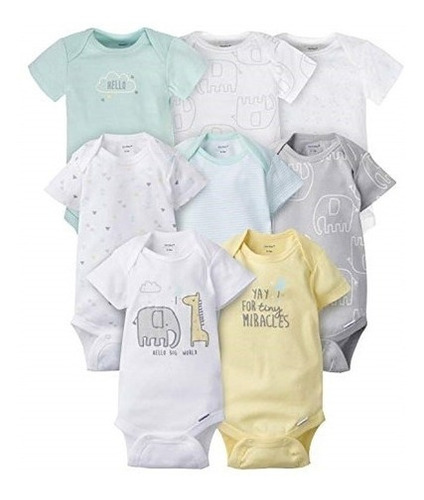 Ropa Para Bebe Bodys Unisex Paquete De 8 Talla 6-9 Meses