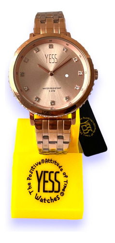 Reloj Elegante Yess Mujer Sm-19611 Pulso Acero Inoxidable