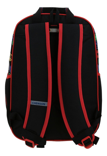 Mochila Grande Escolar Chenson Miles Morales Feiquer Niño Color Negro Diseño De La Tela Liso