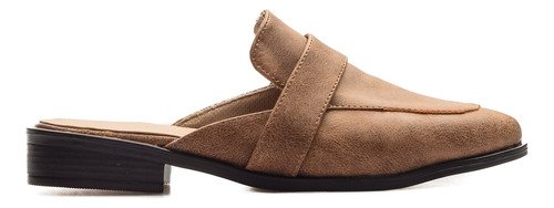 Zapatos Mujer Mules Flats Eco Cuero Textura Crocco