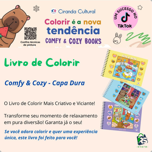 Livro De Colorir Em Capa Dura Com Desenhos Variados E Detalhados - Ideal Para Relaxamento, Combater O Estresse E Estimular A Criatividade! Um Presente Incrível Para Crianças E Adultos
