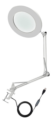 Lupa De 10 Aumentos Con Luz Led, Brillo De Brazo Flexible