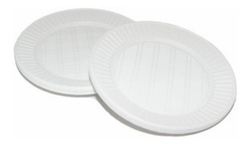 Platos Descartable Blanco 25 U Diametro 22 Cm Cotillon