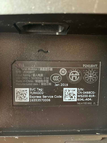 Monitor Dell 24 Touch Screen