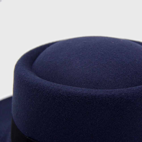 Sombrero Español Fieltro Circular Azul Marino