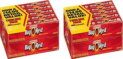 La Goma Roja Grande De Canela De Wrigley 4/20 Paquete Cajas 