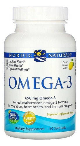 Omega-3 690 Mg | Nordic Naturals | Limón | 60 Geles