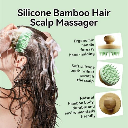 Cepillo Masajeador De Cuero Cabelludo, Exfoliante Y Anticasp