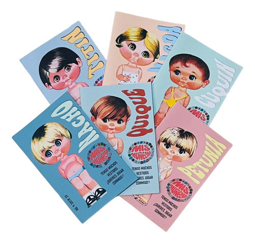 6 Muñecas De Papel Recortables 4a Colección Nenes Y Lloronas