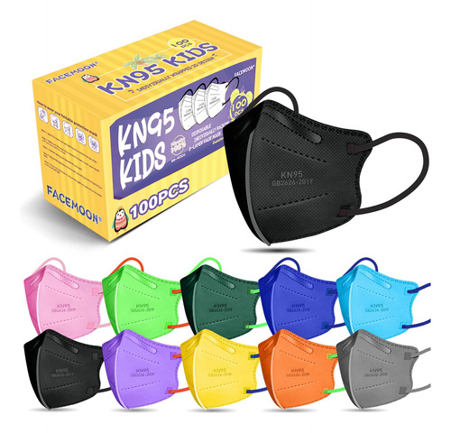 Mascarillas Kn95 Desechables Para Ninos, Proteccion De 5 Cap