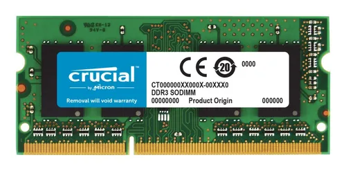 comprar Memória Ram Notebook Ddr3l 8gb 1600mhz Crucial Envio Imediat