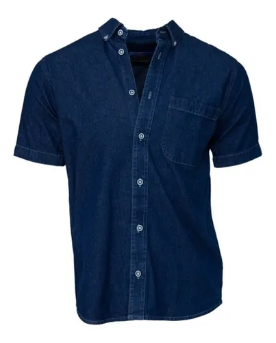 Camisa mezclilla manga corta sale