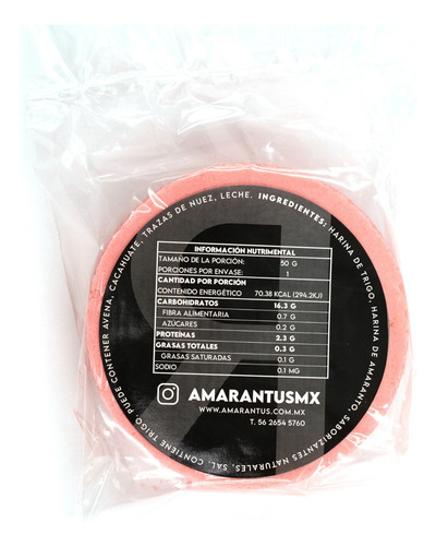 Amarantus® Oblea De Amaranto Sabor Frutos Rojos | 50 Piezas