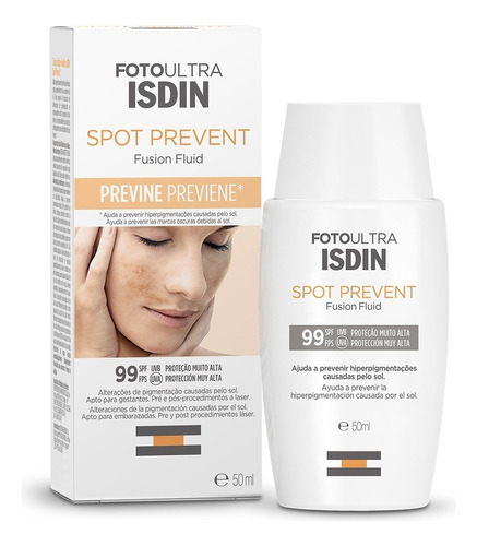 Isdin foto ultra spot prevent protetor solar preventor de manchas FPS99 com 50ml