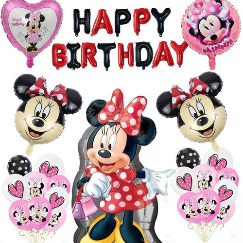 Set De Globos Mickey Mouse Decoración De Cumpleaños 24pcs