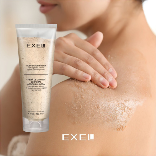Imagen 2 de 2 de Crema De Limpieza Corporal Accion Pulidora Exel 120 Ml