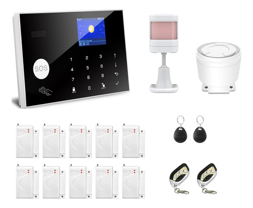Sistema De Alarma Wifi Gsm Marca Tuya Modelo Smart Life Negro