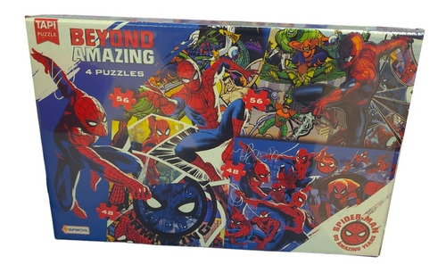 4 Puzzles Rompecabezas Marvel Hombre Araña Orig Tapimovil