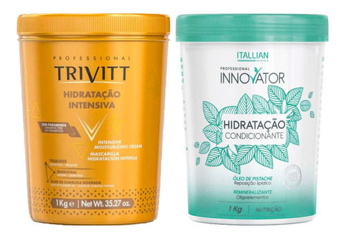 Hidratação Condicionante 1kg Innovator + Máscara 1kg Trivitt