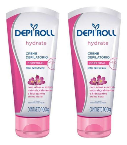 Depilatorio Depiroll Creme 100g Corpo Hydrate - Kit Com 2un