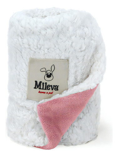 Mileva Store cobertor pet cachorro gato dupla face coberdrom macio sherpa cor chiclete