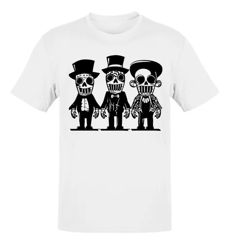 Fantasia Dia De Los Muertos Adulto Camiseta Zumbi Halloween