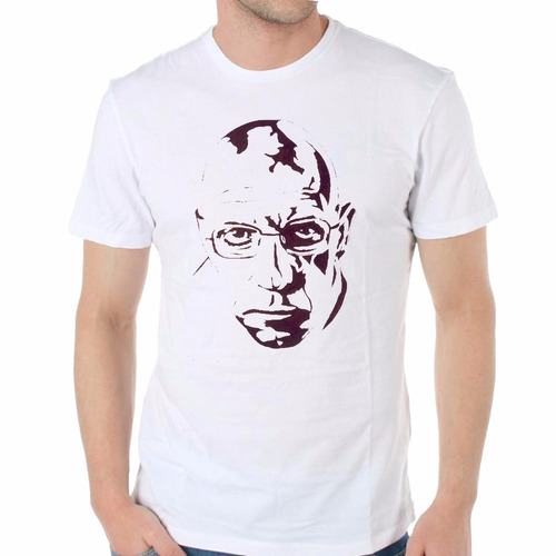 Remera De Hombre Foucault Michel Filosofia Retrato