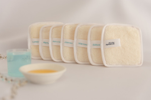7 Eco Paños Demaquillantes Reutilizables De Higiene Facial