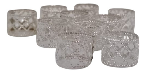 Set De 10 Cuff Calado Triangulos Peinados Trenzas Deadlocks Plateado