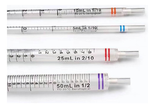 Pipeta Graduada Serologica 0,1ml Vidrio Clase A Blanco