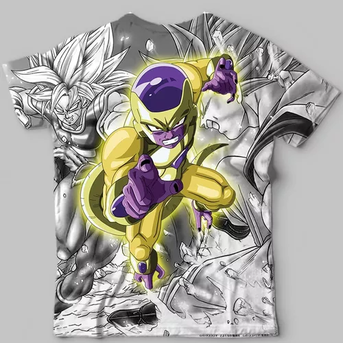 Camisa Camiseta Freeza Gold Dourado Dragon Ball Super Filme